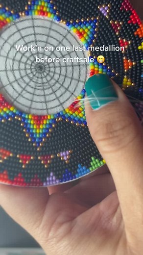 Kansas City Chiefs Beaded Medallion for Craft Sale