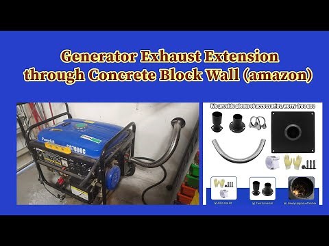 Generator Exhaust Extension Installation Concrete Block Wall