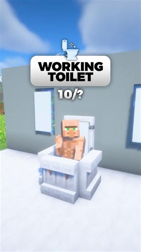 🚽 Working Toilet Design in Minecraft