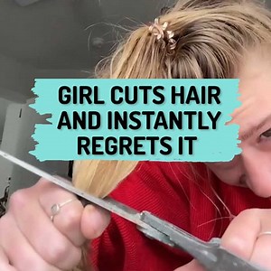 1M views · 1.5K reactions | This girl followed a TikTok trend of cutting your hair short and she instantly regretted it!  ✄ | Ultimate | Facebook