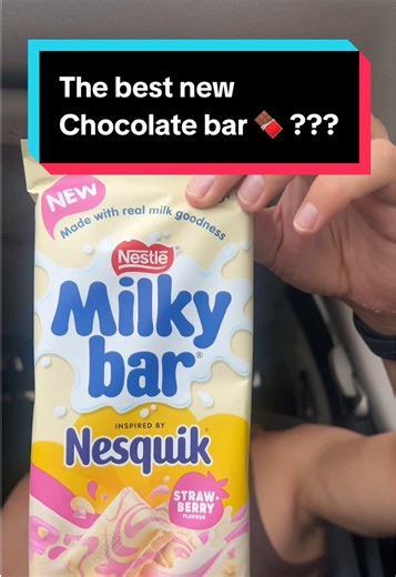 Tried the Milkybar Strawberry Nesquik chocolate from Coles 🍓🍫 10/10 ⭐️ This one was a mission to find. I went to like 6 or 7 different Coles before I finally got my hands on it, and honestly so worth it. The flavour is insanely accurate. Tastes exactly like strawberry Nesquik, creamy, sweet without being too much, and pure nostalgia 🤤 Milkybar absolutely nailed this. If you see it on the shelves, grab it immediately. #SnackReview #FoodTok #Milkybar #Nesquik #Chocolate