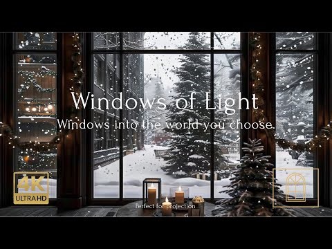 Soft Snow Window — Quiet Holiday Light — 4K Ambient Scene