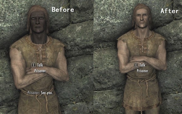 【上古卷轴5重置版】龙裔美白：一秒钟解决NPC黑脸的烦恼