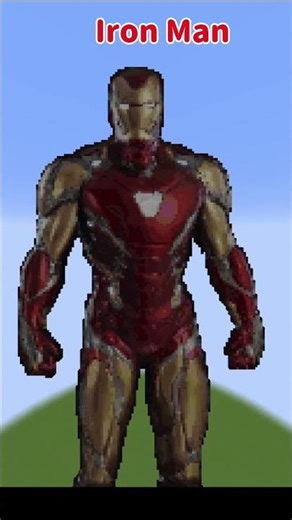 Iron Man Pixel Art #shortsfeed #minecraft #rinkujha