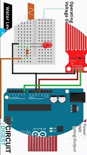 Interfacing Water Level Sensor with Arduino @Circuitdigest