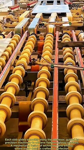 Modern Artificial Marble Production Line. #MarbleProduction #IndustrialTechnology #FactoryProcess