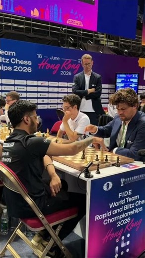 Magnus Carlsen drew his first game at the FIDE World Team Rapid and Blitz Chess Championships 2026!