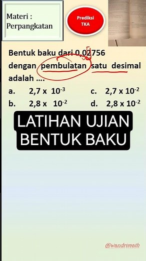 soal ujian bentuk baku bilangan #maths #matematika #mathematics #bilangan