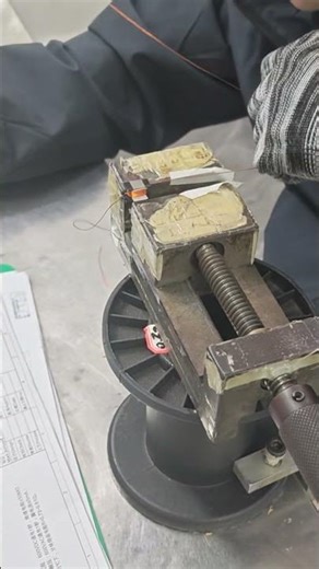 Manual winding of robot stator core #motor #stator#robotics #factory