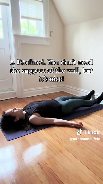 Follow for more quick exercises to feel better. 💕 I do standing heel drops almost every day while washing dishes! The reclined version is also a great sacrum massage, and it can be done in bed or on the couch if the floor feels too hard. Press through the balls of your feet to initiate the motion. #yogamom #nervoussystemregulation #calmingtechniques #somaticexperiencing #peacebeginswithme #yogateachersoftiktok #fy