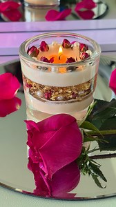 21K views · 7.8K reactions | Elevate your self-care with this layered rose candle ✨ Gel & soy wax, pearl details and pure ASMR. Double-tap if you feel the cozy magic! Link in bio  #diy #cozyvibes #candle #candlemaking #handmade #craft #asmr #nadiiaMi . . . . . . .  luxury candle, rose candle DIY, ASMR decor, gel wax layers, soy wax craft, handmade decor, pearl accents, cozy home, relaxing ambiance, aesthetic interior, home fragrance, gift idea | Nadiia Mi | Facebook