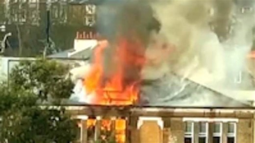 Firefighters battle raging Camden fire near Chalk Farm station
