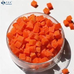 [Hot Item] Sinocharm Brc a Approved 10*10mm IQF Carrot Dice Frozen Diced Carrot