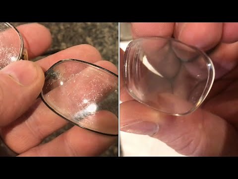 removing “Big” SCRATCHES from eyeglasses (coating removal)