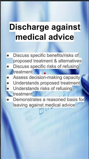 Discharge against medical advice