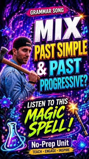 ✨ Learn Past Simple vs. Past Progressive with a magical grammar spell! 🪄