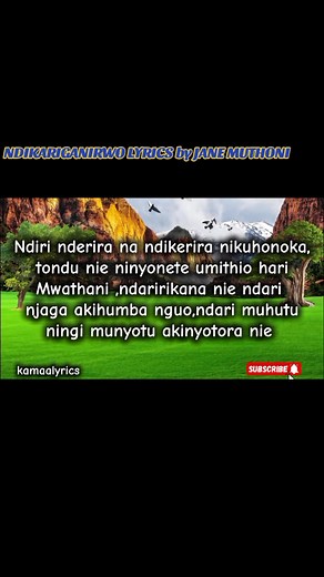 Ndikariganirwo Lyrics by Jane Muthoni | Kamaalyrics