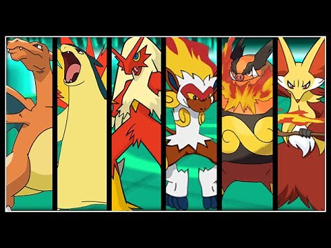 FULL POKEMON FIRE STARTERS TEAM! (FINAL EVOLUTIONS)