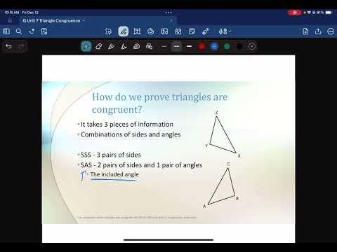 G Lesson 7.5 SSS and SAS Congruence