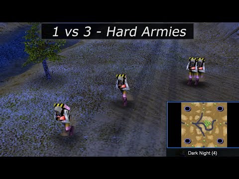 [C&C Generals Zero Hour] Beating all Maps with max AI - 1vs3 - Dark Night
