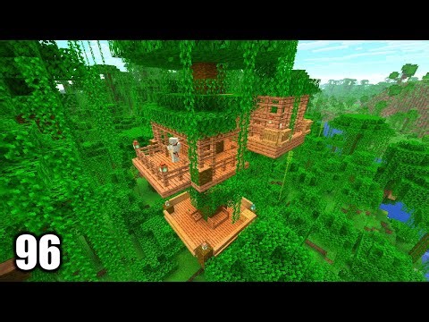 Decorating the Completed Jungle Starter Treehouse | Chill Minecraft Longplay