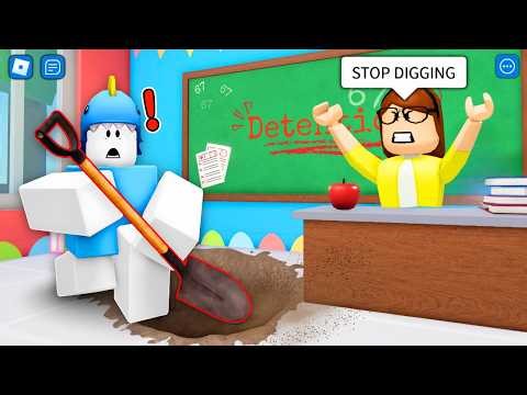 ROBLOX 📖 Dig Out of Detention FUNNY MOMENTS (2 Endings)