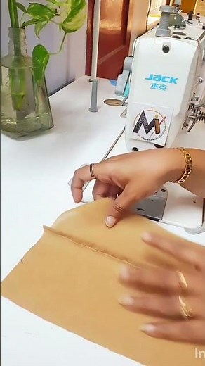 Sewing tricks Run and fell seam stitching idea for beginners simple method #shortvideo #a2z