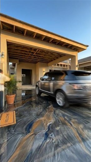Luxury Epoxy Driveway #transformation #cinematic #timelapse #satisfying #shorts