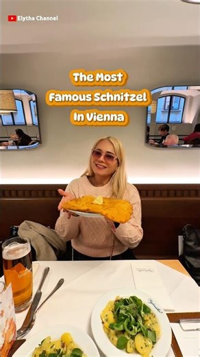 Famous Wiener Schnitzel In Vienna Austria! #food #restaurant #cafeviral