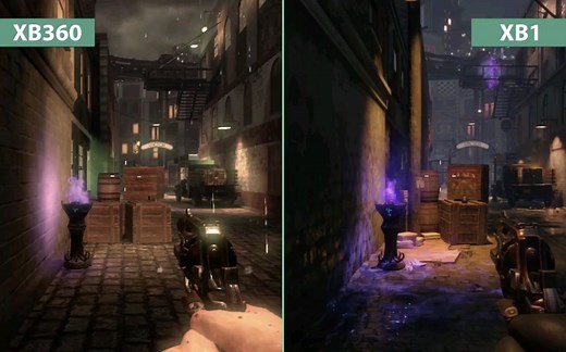 使命召唤:黑色行动3 XBOX360和XBOXONE的画面对比