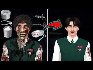 ASMR treatment turns the zombie infected student into a handsome boy - 좀비에 감염된 학생을 멋진 소년으로 변신시키세요