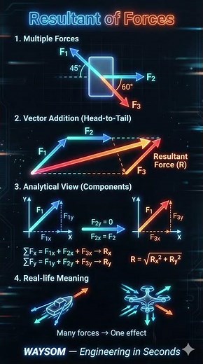 Resultant of Forces | Vector Method Explained Visually