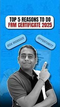 Top 5 reasons to do FRM Certification 2025? | FRM | Fintelligents