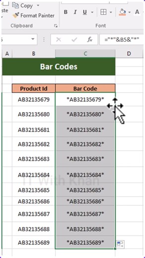 How to Create a Barcode in Excel | Easy Barcode Trick #Excel #Barcode #ExcelTips