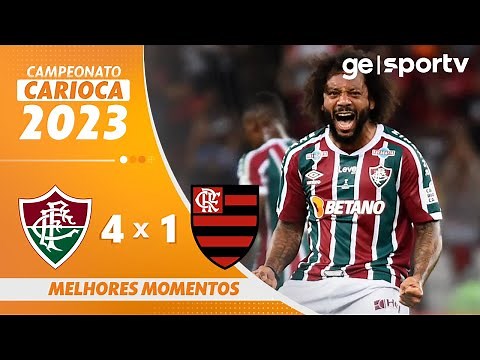 FLUMINENSE 4 X 1 FLAMENGO | MELHORES MOMENTOS | FINAL CARIOCA 2023 | ge.globo
