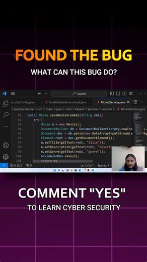 Hacker Vlog on Instagram: "⚠️ FOUND THE BUG! What can this bug do? HACKING INSIGHT: This is a critical SQL Injection (SQLi) vulnerability in the MessageService.java file. This is why bug bounty hunters love to read source code. See the full practical demo in our Story. 👆 Want to learn cyber security and master SQL Injection? Comment “YES” for details. Start Your Career: 📞 Call: +91 8233150687 | +91 7597214473 🌐 Visit: www.asdacademy.in #cybersecurity #hacking #ethicalhacking #bugbounty #pente