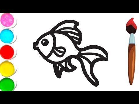 Fish drawing tutorial for kids and toddler's | how to draw fish