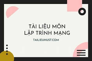 Tài liệu môn Lập trình mạng