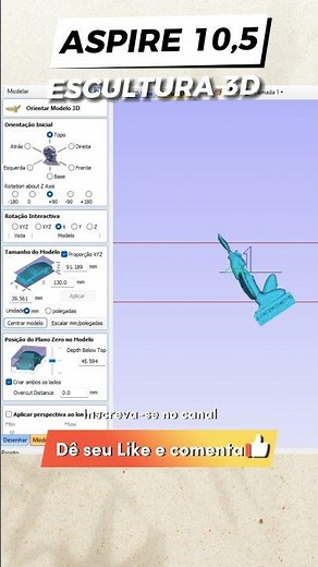 Como importando arquivo stl no aspire 10.5 - CNC Router - Imagem 3D