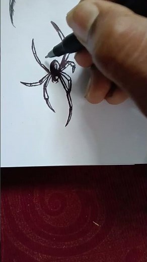 easy step to draw a spider 🕷️ drawing easy step