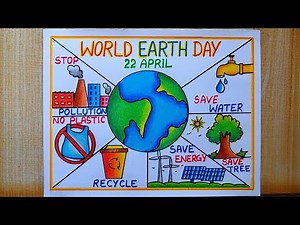 Earth Day drawing |Save Environment Poster Drawing | Save Nature drawing easy