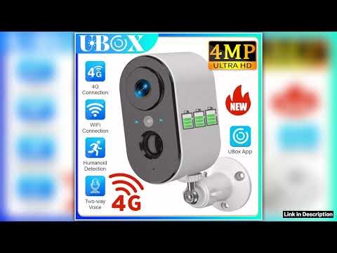 Ubox Security Camera Wireless Outdoor 2K Battery Powered PIR Motion Detection Indoor WiFi