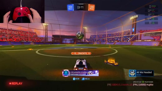 ASMR Français • CHUCHOTEMENT ET BRUITS DE MANETTE SUR ROCKET LEAGUE EN RANKED 2VS2 😴 (avec handcam) #05