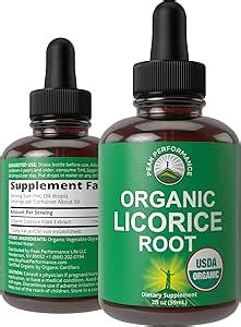 USDA Organic Licorice Root Extract Liquid Drops Supplement. Vegan Tincture for Digestion + Respiratory Health. Extracto de Regaliz Root Oil Herb. Zero Sugar, Gluten Free Supplements for Women and Men