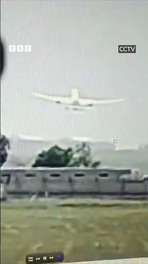 CCTV video shows Air India plane descending and moment of crash | BBC News India