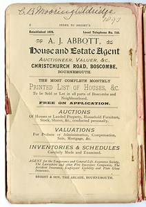 1893 Bright's Map of Bournemouth