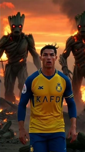 Messi, Neymar & Mbappé Groot vs Ronaldo Groot | EPIC CGI Battle #ronaldo #football #messi #shorts