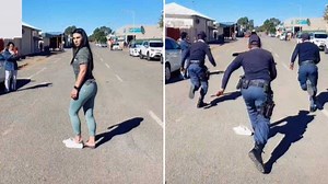 Video of Police Officers Chasing Young Lady Evokes Hilarious Responses