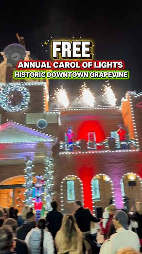 🎄✨ Experience the 37th Annual Carol of Lights in Grapevine, Texas! ✨🎄 📅 November 24, 2025 📍 636 S. Main St., Grapevine, TX 💸 FREE Admission ⏰ 4PM – 8PM Get ready to step into the Christmas magic as Grapevine’s Historic Main Street lights up for one of the most iconic holiday events in the Christmas Capital of Texas. This annual Carol of Lights celebration fills the streets with millions of twinkling lights, festive holiday performances, and fun family activities that make it the perfect way
