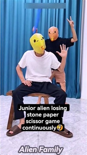 👽Alien Family Plays Stone Paper Scissors✊✋✌ | Hilarious Punishment!😂#shorts #shortsfeed #alienfamily